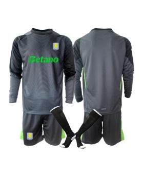 Billige Fotballdrakt Aston Villa Keeper Replika Hjemmedraktsett Barn 2025-26 Langermet (med bukser)